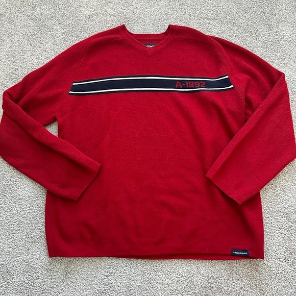 Abercrombie and Fitch Other - Vintage Abercrombie & Fitch Mens Sweater Size XL V Neck Stripe Y2K 90s‎